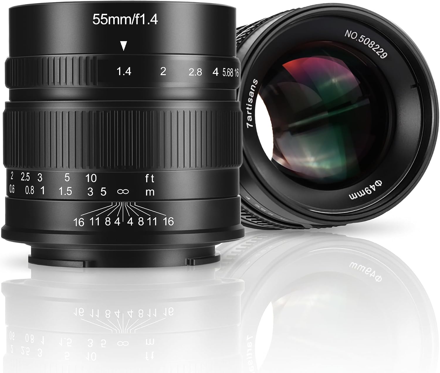 7artisans Obiektyw aparatu manualne ustawiania ostrości 55 mm F1.4 APS-C do Canon