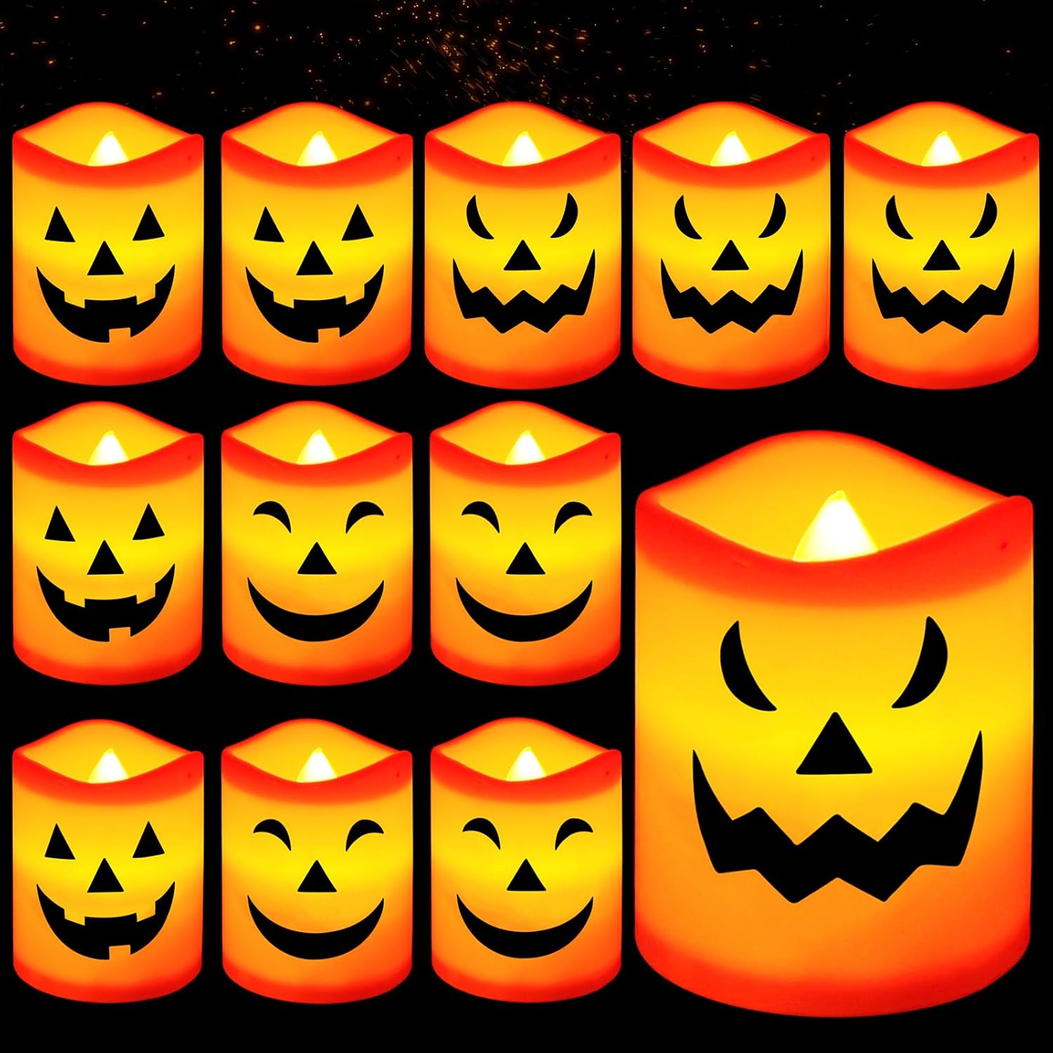 12 sztuk świec LED na Halloween bezpłomieniowe dekoracja na Halloween