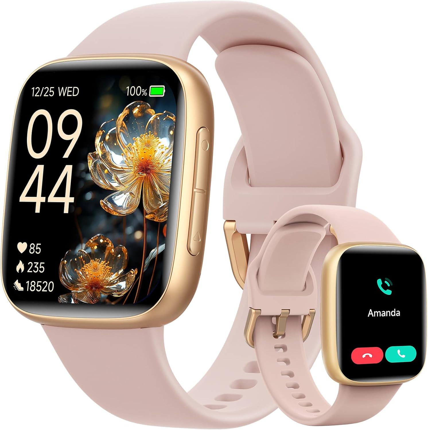 Smartwatch 1,85″ HD AMOLED z funkcją telefonu/asystentem AI