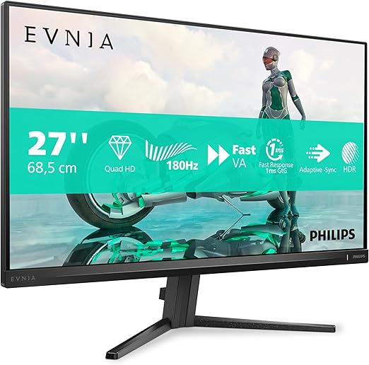 PHILIPS Evnia 27M2N3500NL - 27-calowy monitor gamingowy QHD, 180 Hz, 1 ms