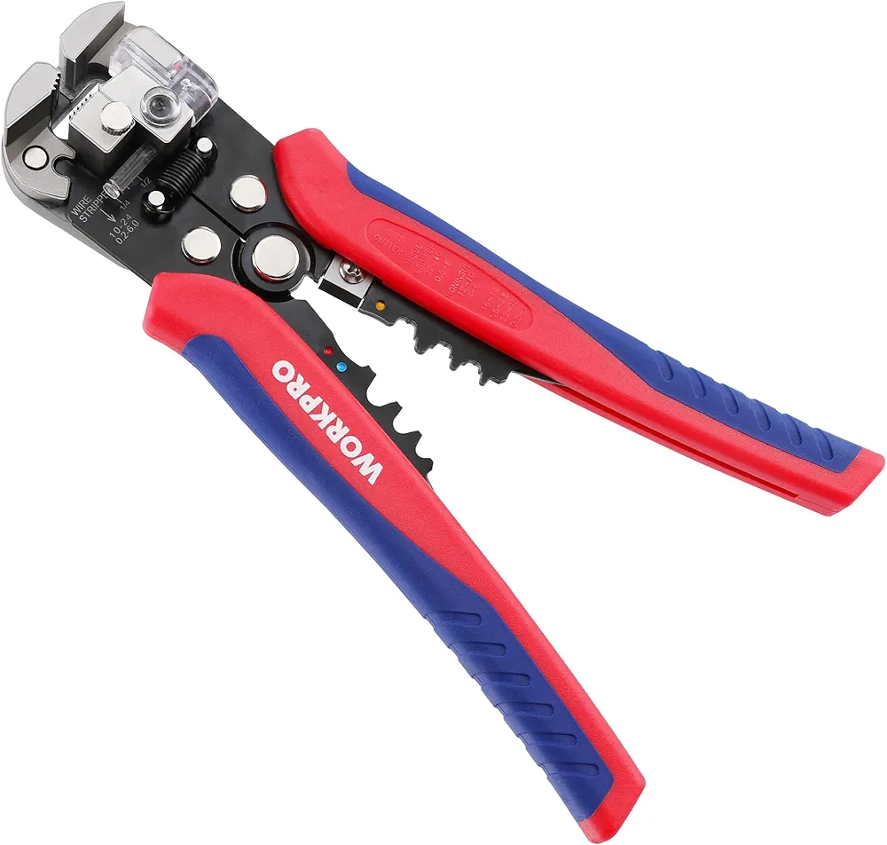 WORKPRO - szczypce do ściągania izolacji 200mm , 24-10 AWG (0,2-6,0 mm²)