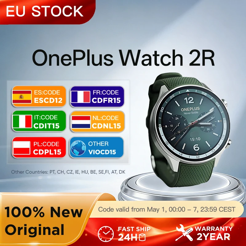 Smartwatch OnePlus Watch 2R z ekranem AMOLED 1.43''