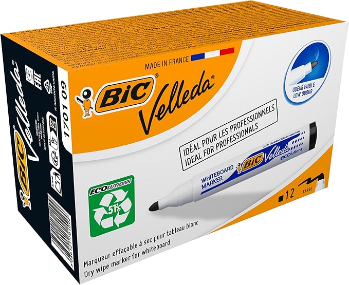 BIC Velleda Ecolutions 1701 Marker suchościeralny 12szt