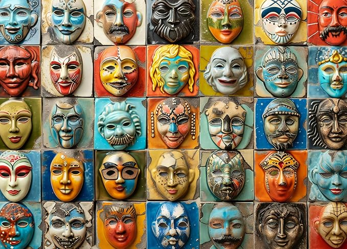 Bullglesup Puzzle 1000 elementów Maski