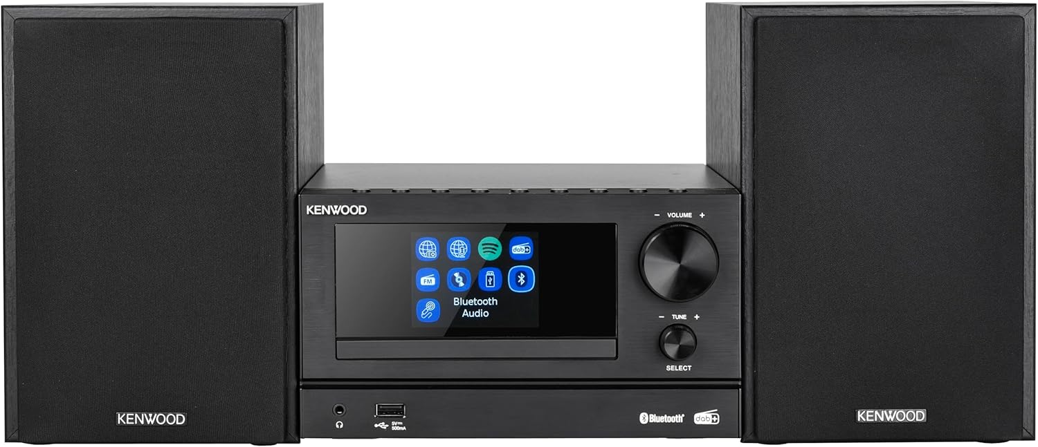 Zestaw Stereo Kenwood M-7000-S, Czarny, 2-drożny