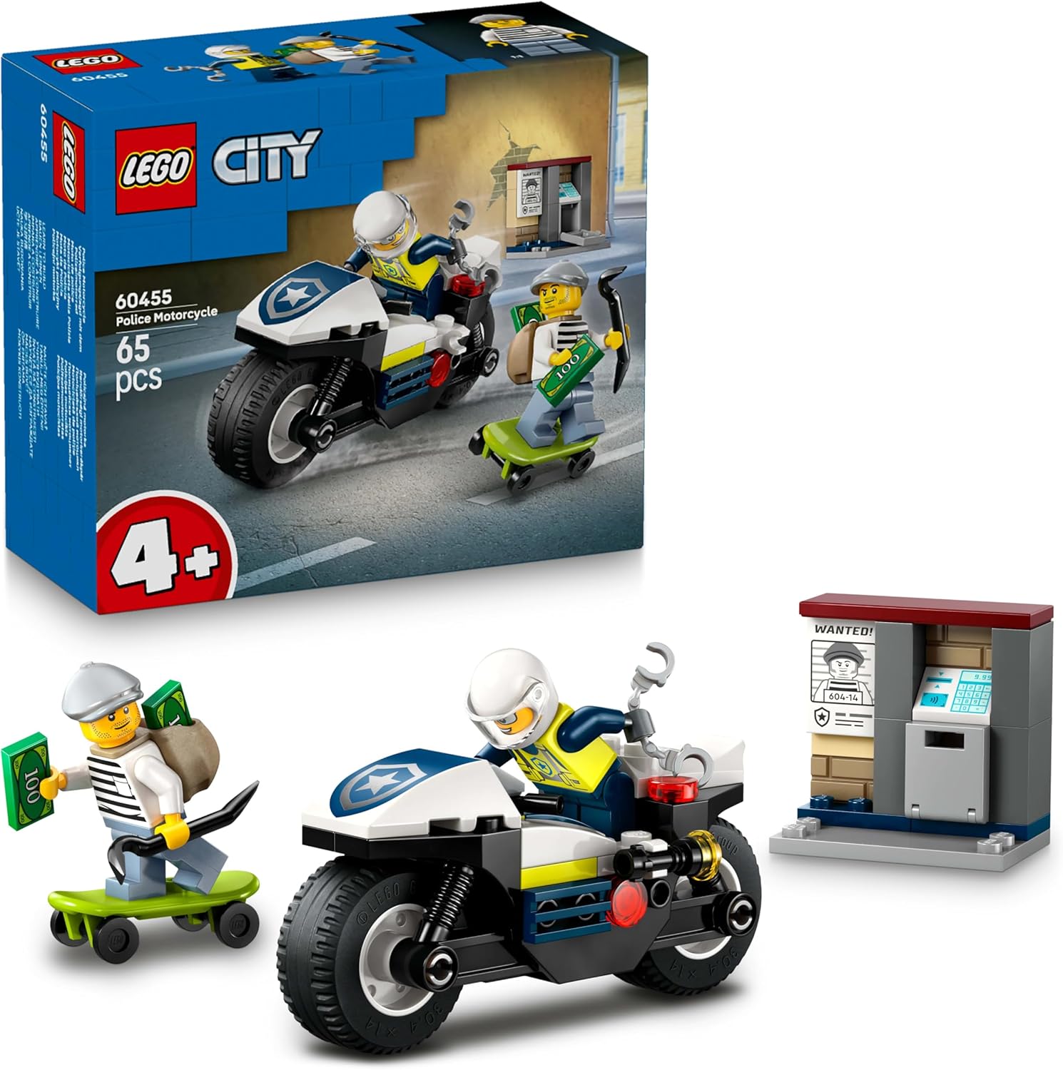 LEGO City Pościg na motocyklu policyjnym 60455