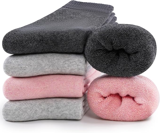 Damskie Skarpetki Termiczne Zimowe - Grube Cienkie Frotte - 6 Par