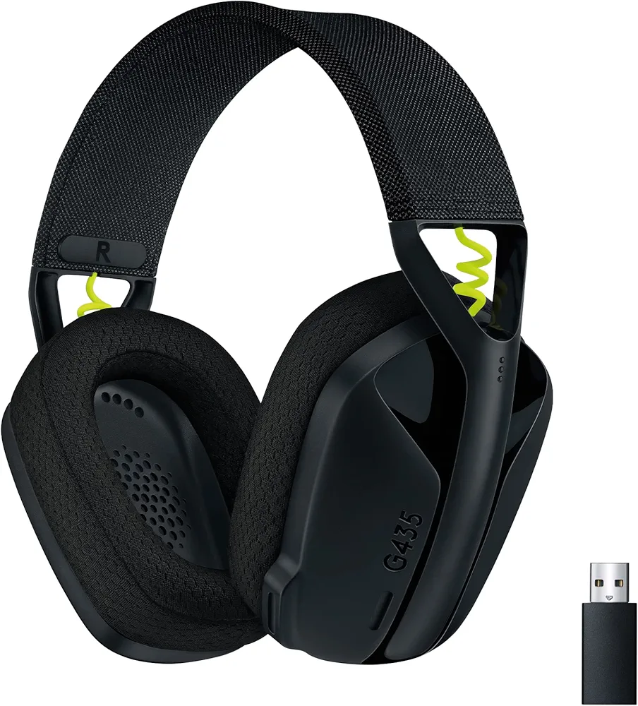 Logitech G G435 LIGHTSPEED, Bezprzewodowe Słuchawki Gamingowe Bluetooth
