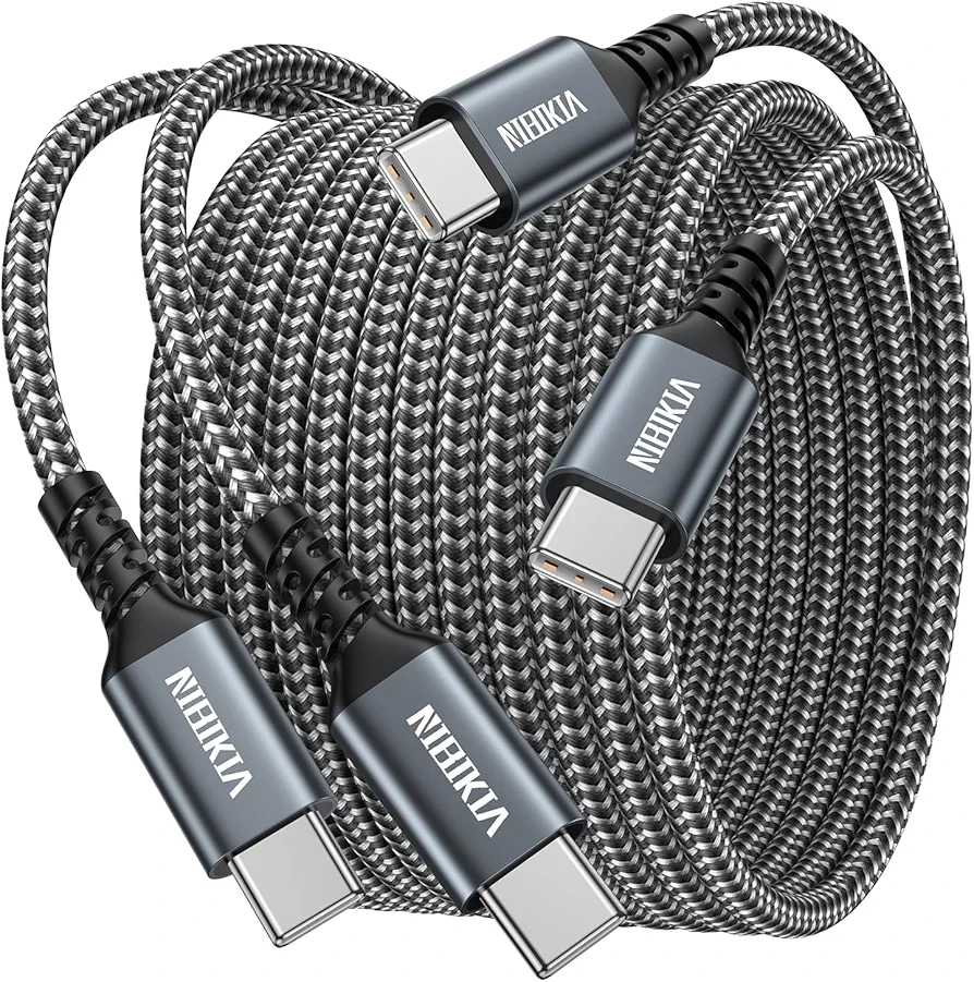 Kabel USB C do USB C, 100 W do szybkiego ładowania [2 m/2 paczki]
