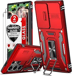 LeYi Etui na telefon komórkowy Samsung Galaxy S24 Ultra [2 folie szklane, folia ochronna]