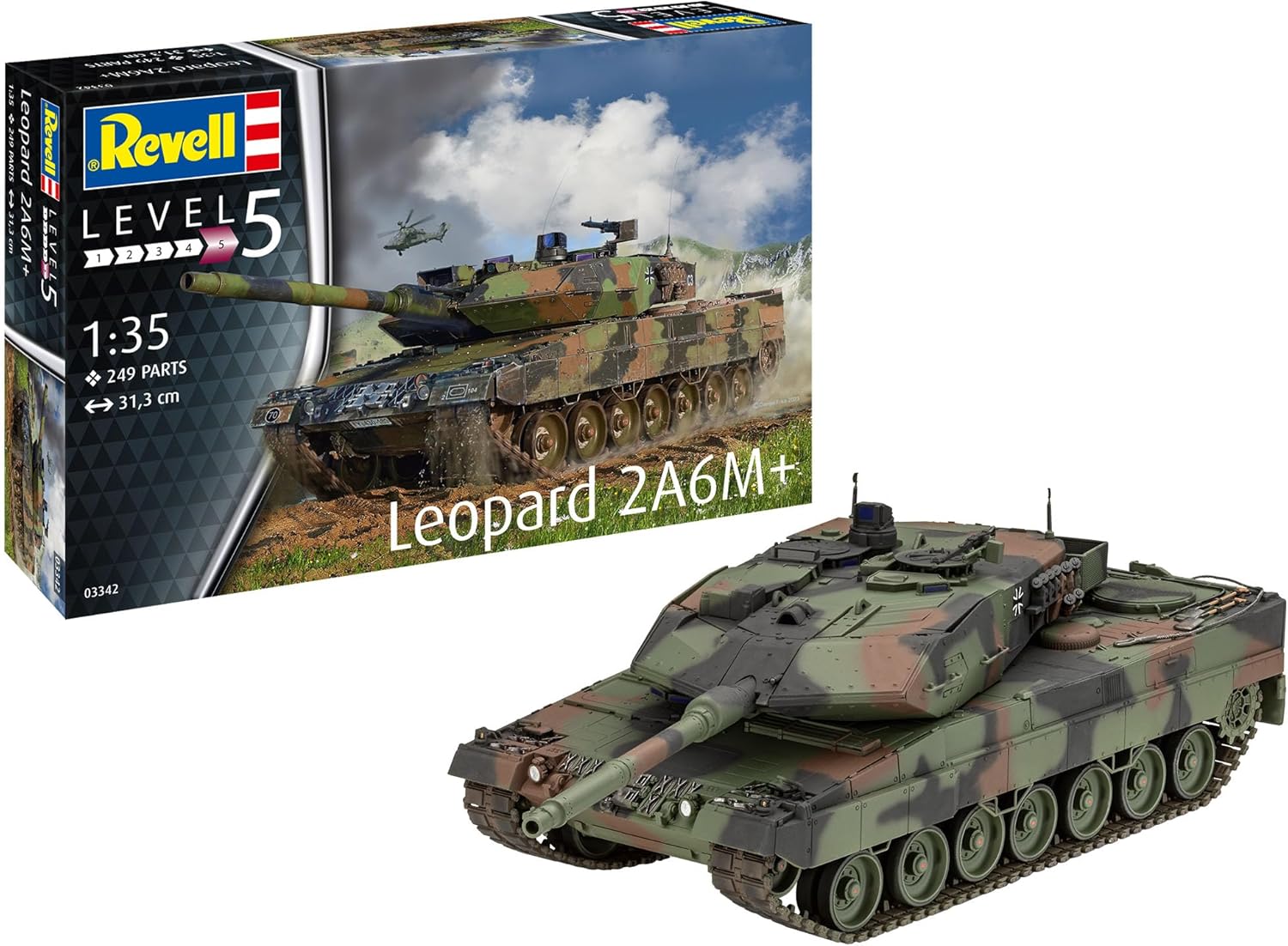 Zestaw modelarski Revell I Leopard 2 A6M +, 250 części, skala 1:35