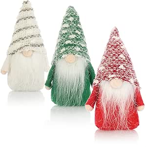 COM-FOUR® 3x Krasnale swiateczne Premium 14cm