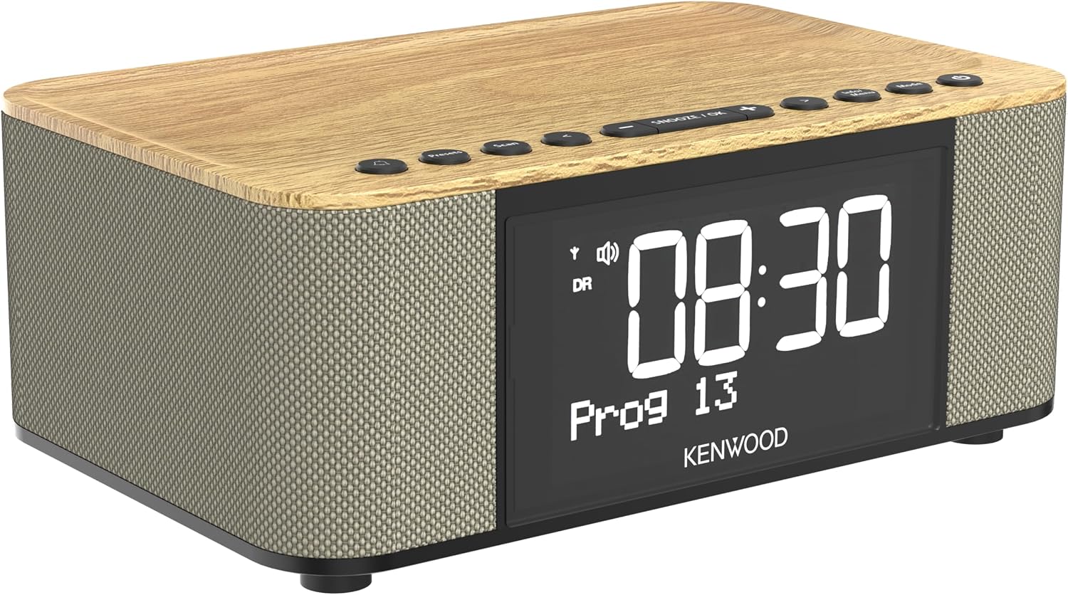 Kenwood CR-ST40DAB-M – stereo budzik radiowy z 3 czasami budzenia DAB+ UKW Bluetooth USB funkcja ładowania wyświetlacz 5-stopniowe ściemnianie 6 W RMS pamięć stacji