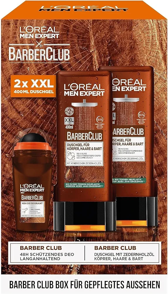 L'Oréal Men Expert Zestaw do pielęgnacji dla mężczyzn zestaw upominkowy z żelem pod prysznic XXL i dezodorant w kulce