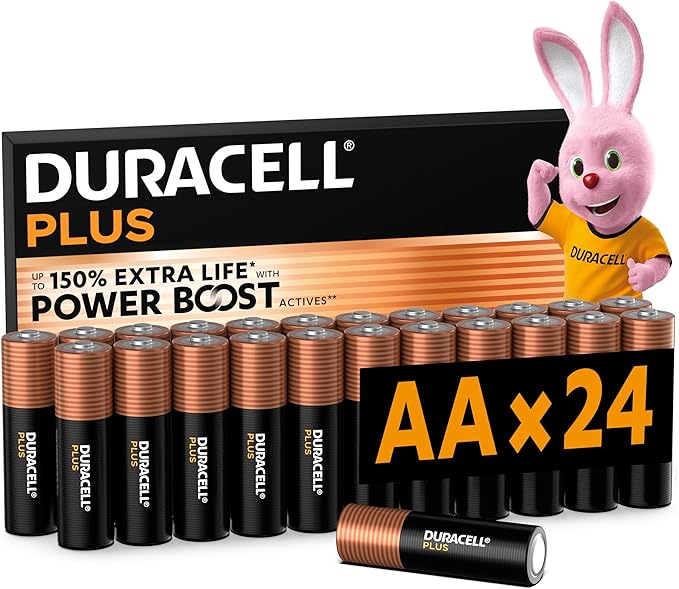 Baterie AA DURACELL Plus, 24 szt., baterie alkaliczne 1,5 V Power Boost (Technologia Extra Life)