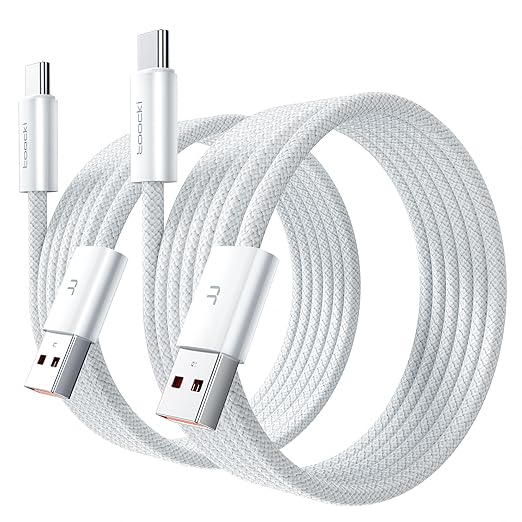 Toocki kabel USB C, [2 sztuki 1.5 m] kabel USB C do ładowania