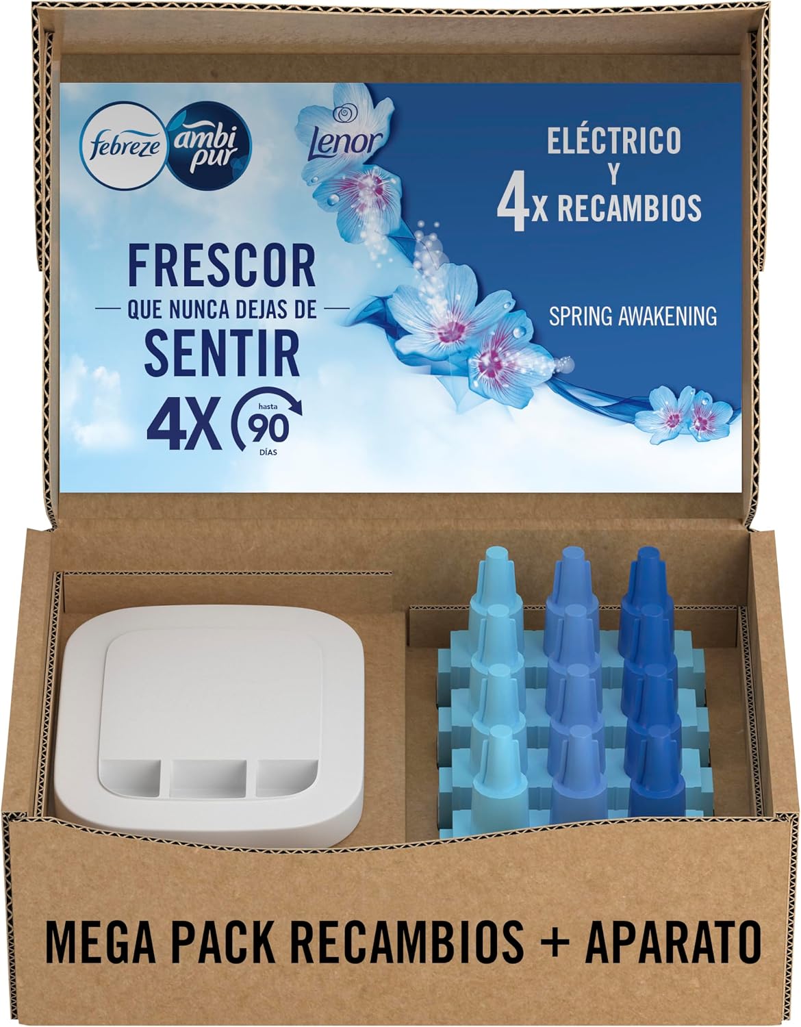 AmbiPur Febreze Programowalny odświeżacz powietrza 3 Volution wtyczka zapachowa zestaw startowy + 4 x flakony do uzupełniania