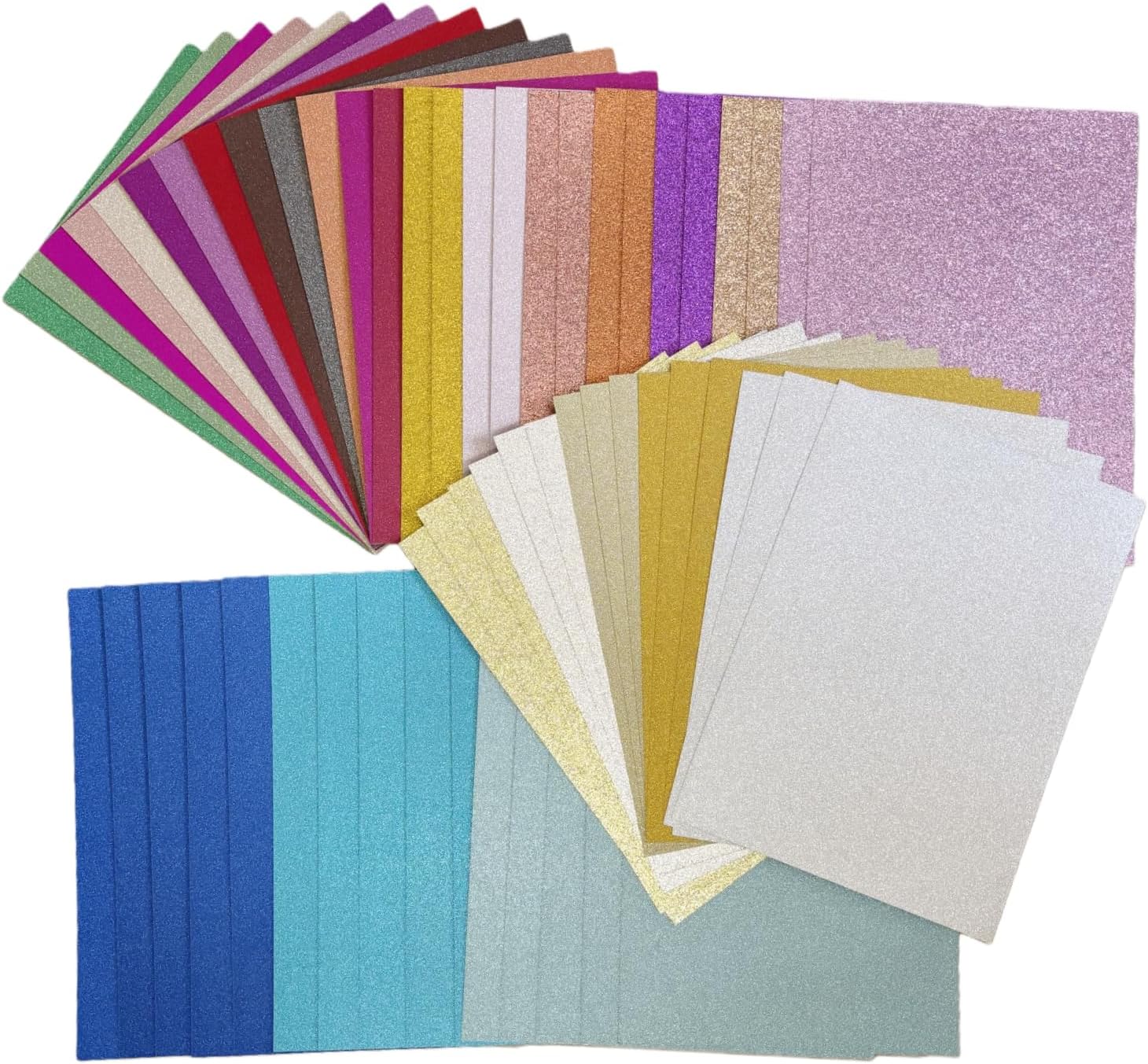 Papier brokatowy do majsterkowania, 57 arkuszy A4, 28 kolorów