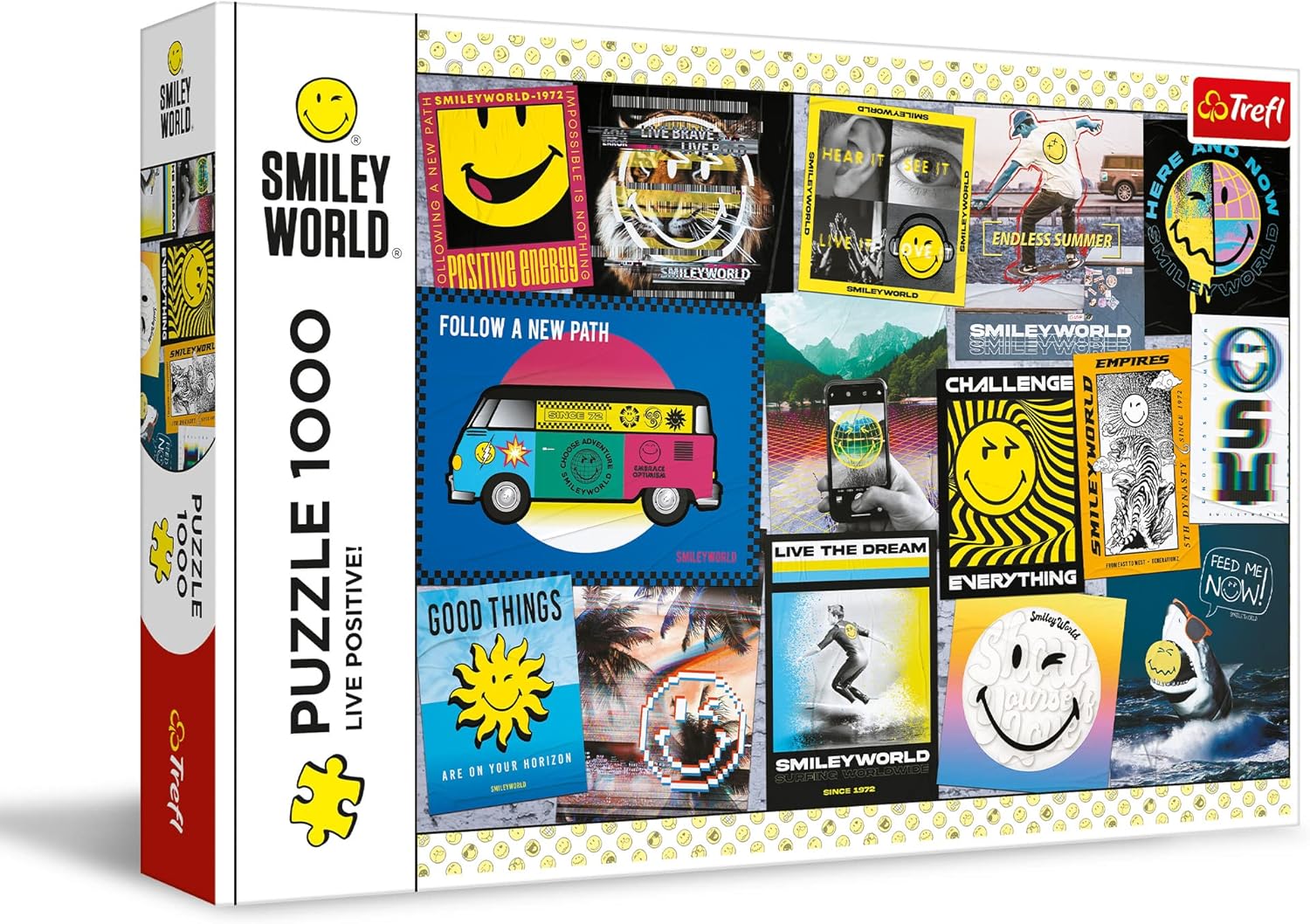 Trefl - Smiley World, Żyj Pozytywnie! - Puzzle 1000 Elementów