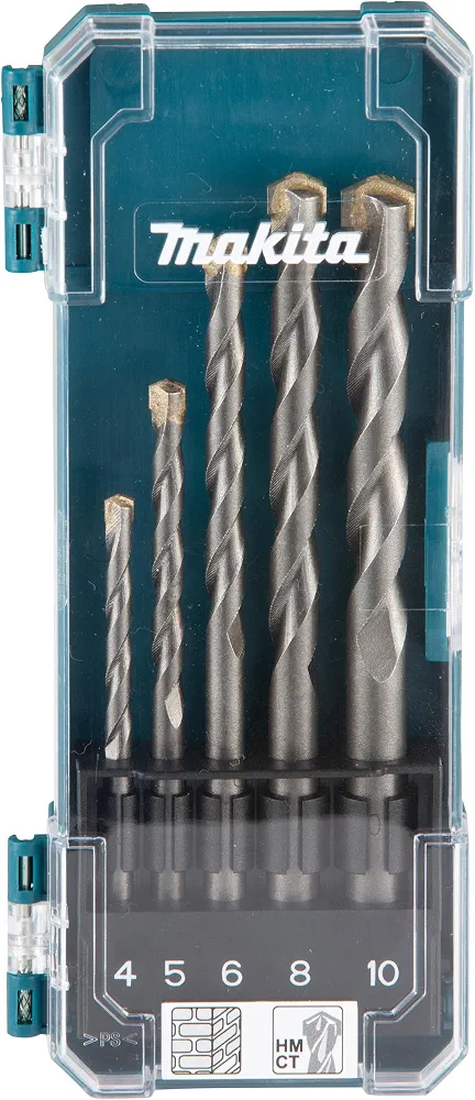 Makita D-72877 TCT zestaw wierteł 5-częściowy prosty