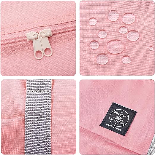 2 szt składana wodoszczelna torba na walizkę- tylko różowa