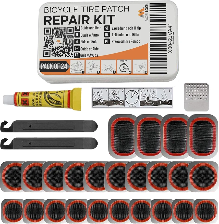 Zestaw naprawczy do opon rowerowych - zestaw 24 sztuk