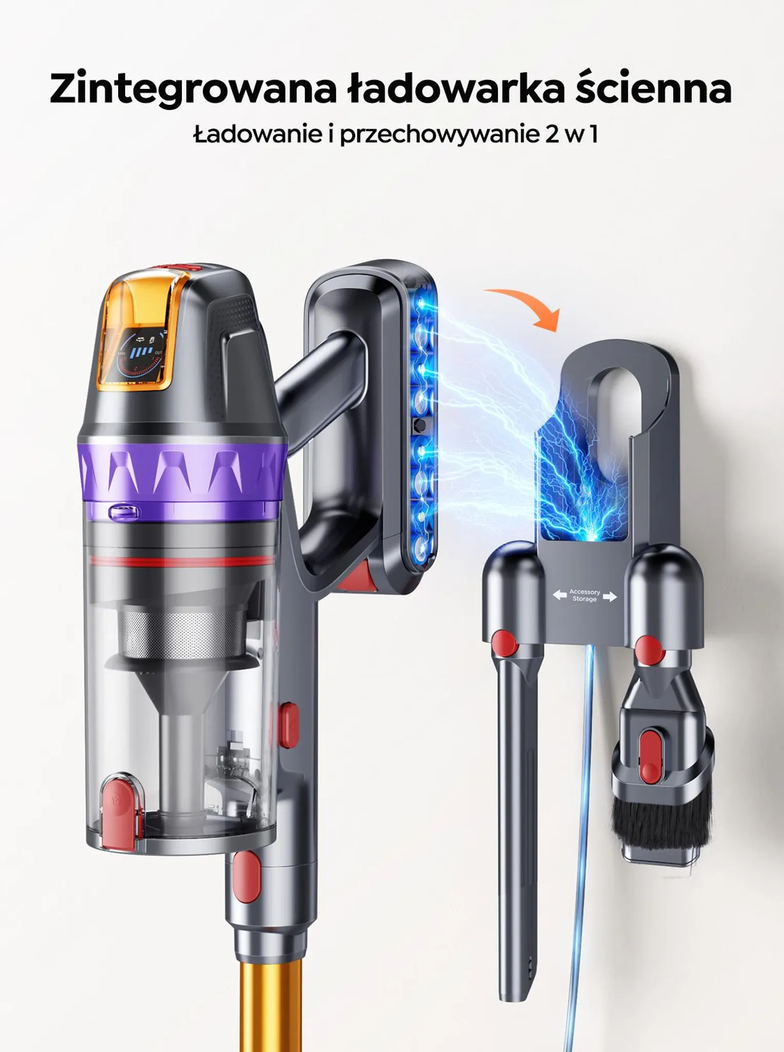 Odkurzacz pionowy BUTURE VC90 600W 65KPA - dostawa z Polski