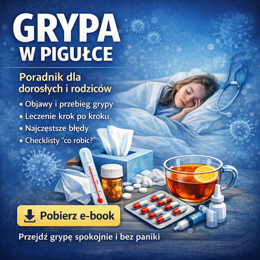 GRYPA W PIGUŁCE – spokojny poradnik dla dorosłych i dzieci