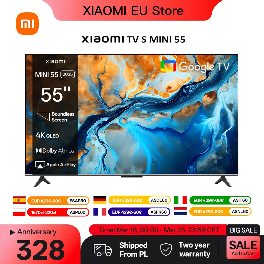 Telewizor XIAOMI S MINI 55 144Hz QD-Mini LED