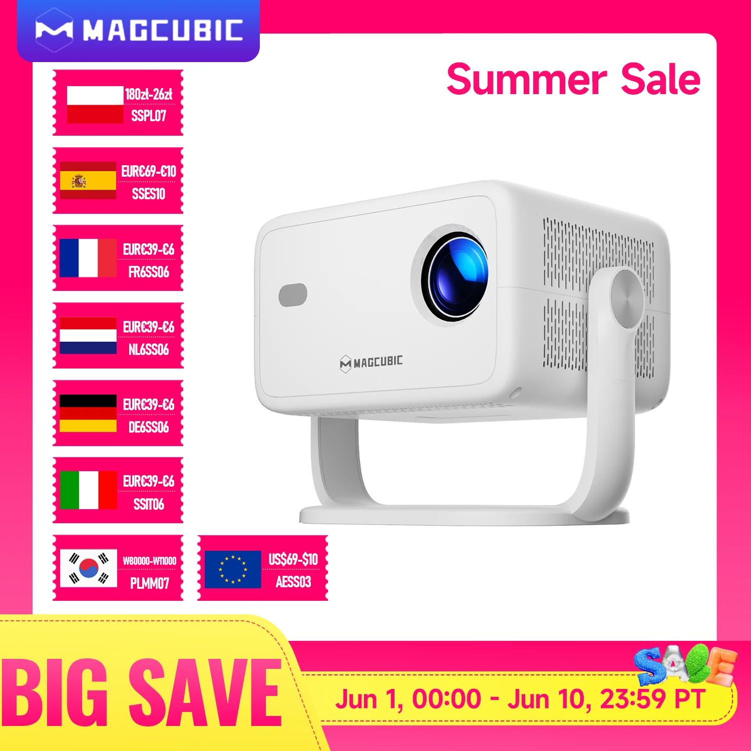 Projektor Magcubic Native 1080P 650ANSI 8K Android14 L018 Aliexpress