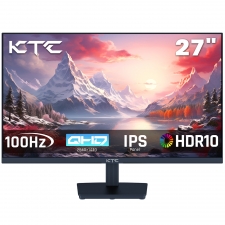 27-calowy monitor 2K QHD KTC H27T27, panel IPS 100Hz, HDR10, ochrona oczu, montaż VESA, ergonomiczne nachylanie
