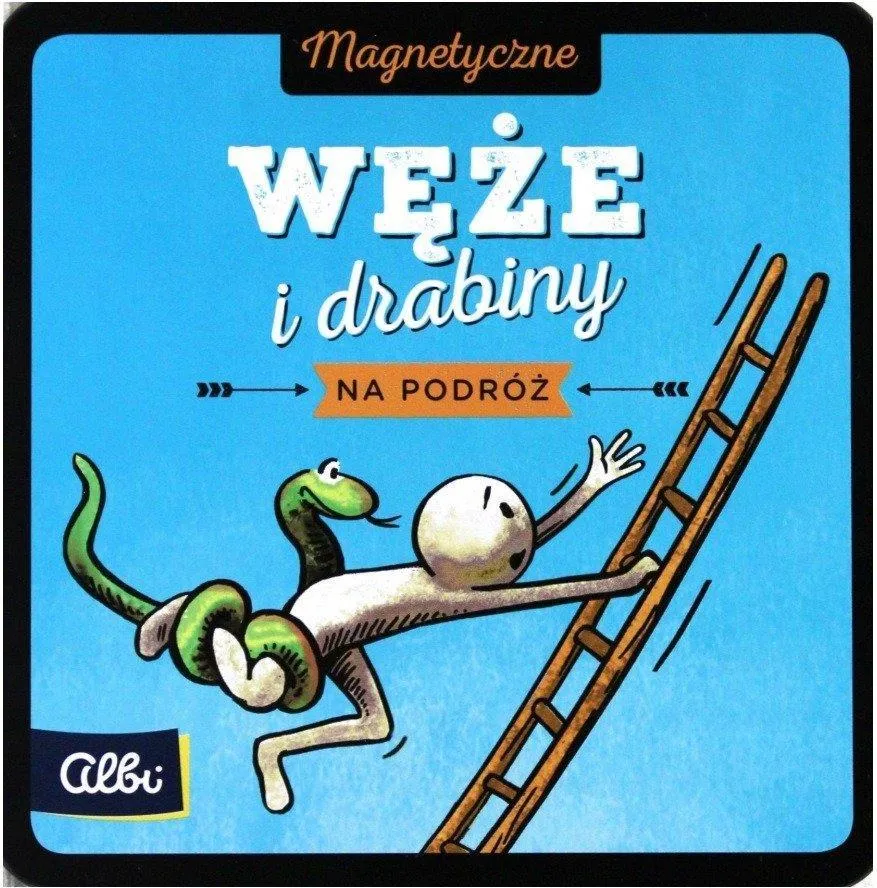 Gra planszowa ALBI "Magnetyczne węże i drabiny" oraz logiczna "magnetyczne domino"