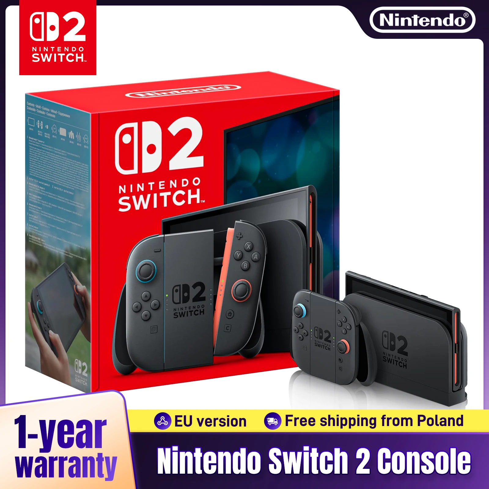 Nintendo Switch 2 Game Console NS2 7.9-inch LCD 1080P 120Hz