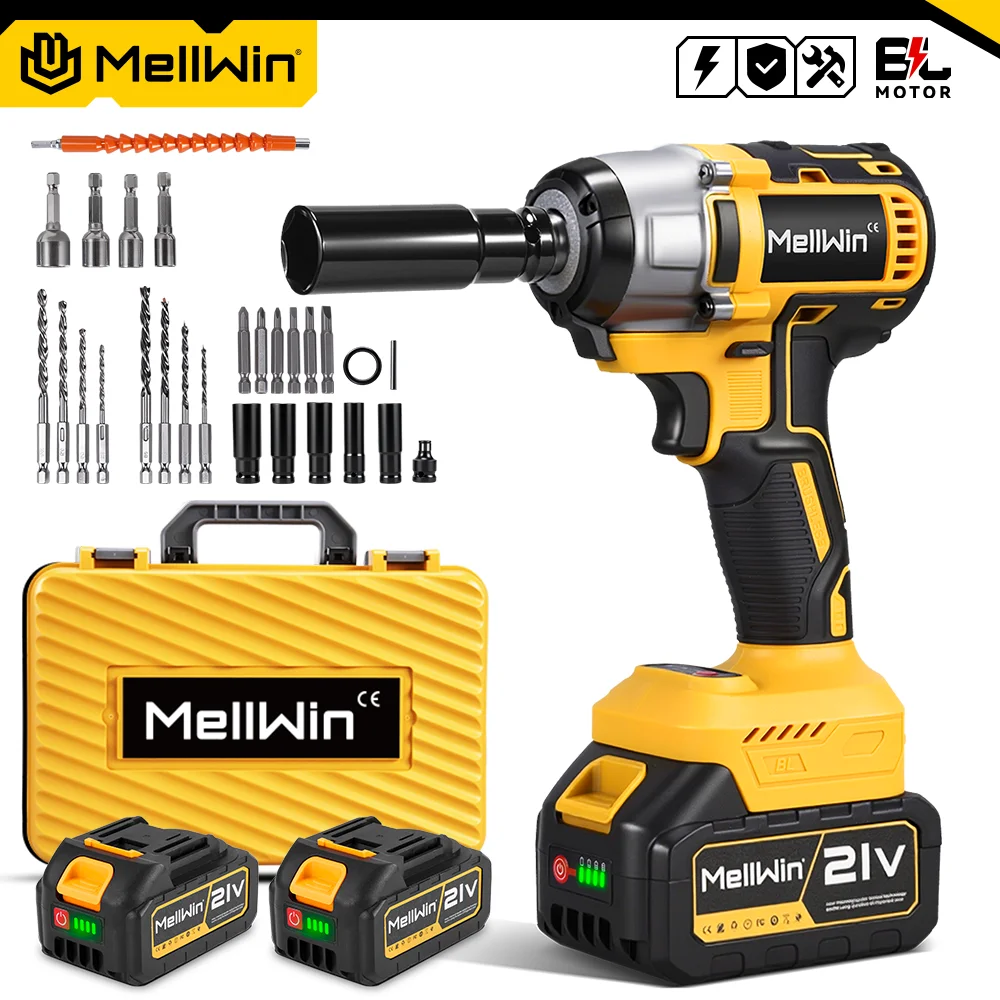 Zestaw klucza elektrycznego bezszczotkowego MELLWIN 520N.M 3-w-1 Aliexpress