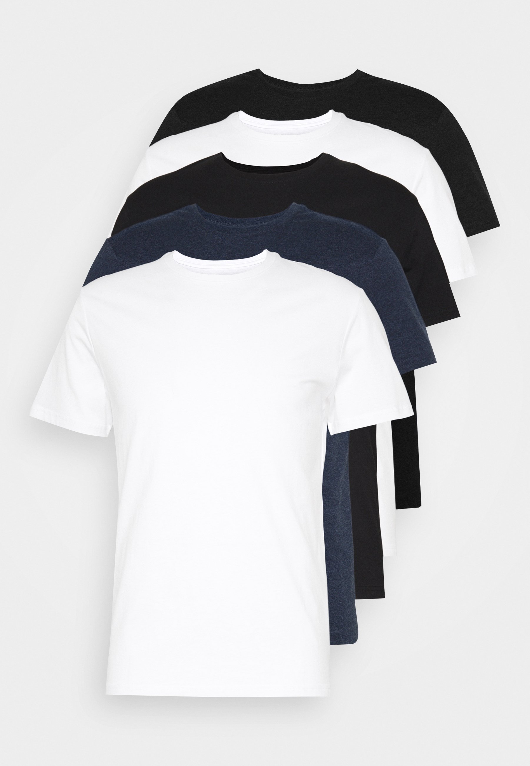Koszulki Pier One 5-pak 100% bawełna [rozmiary XS-XL 3XL 5XL]