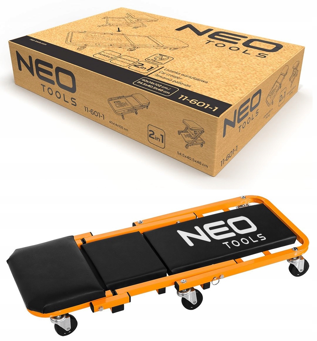 Leżanka 2w1 siedzisko warsztatowe NEO TOOLS