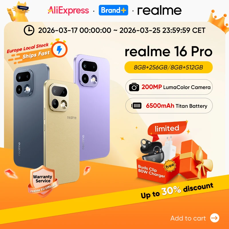 realme 16 Pro 5G, Global Version, 8GB+256GB