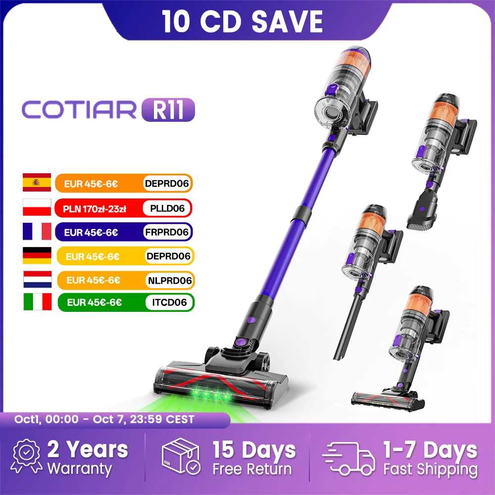 Odkurzacz bezprzewodowy COTIAR R11 500W 50Kpa