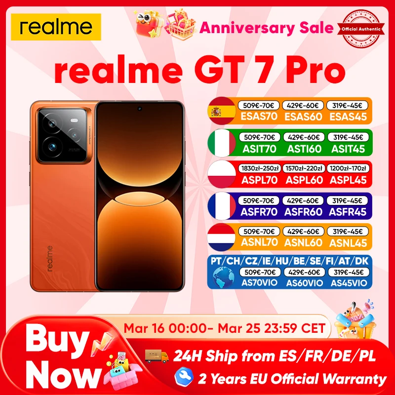 Smartfon Realme GT 7 Pro 5G 12/256 GB Global Version