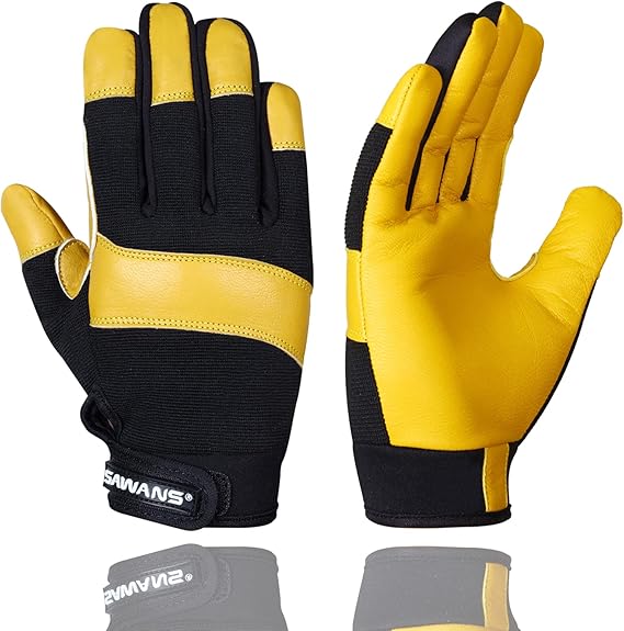 Skórzane rękawice ogrodnicze (Rozmiar L)