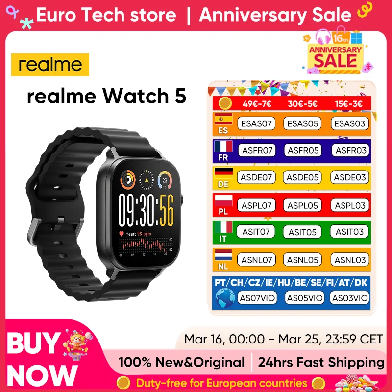 Smartwatch Realme Watch 5 GPS NFC
