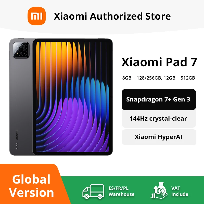 Tablet Xiaomi Pad 7 Snapdragon 7+ Gen 3, Globalna wersja