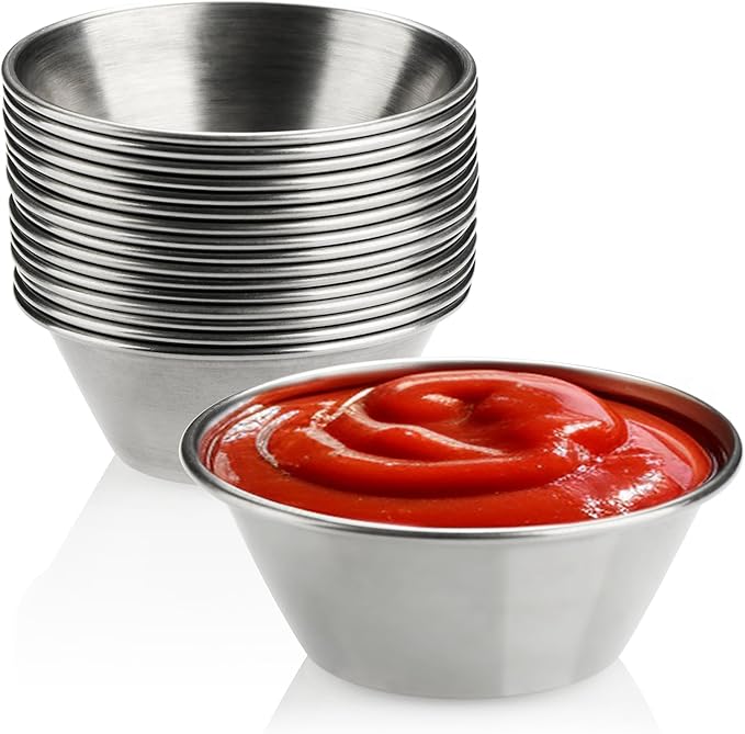 Miseczki Ø 6 cm ze stali nierdzewnej COM-FOUR® 16 sztuk