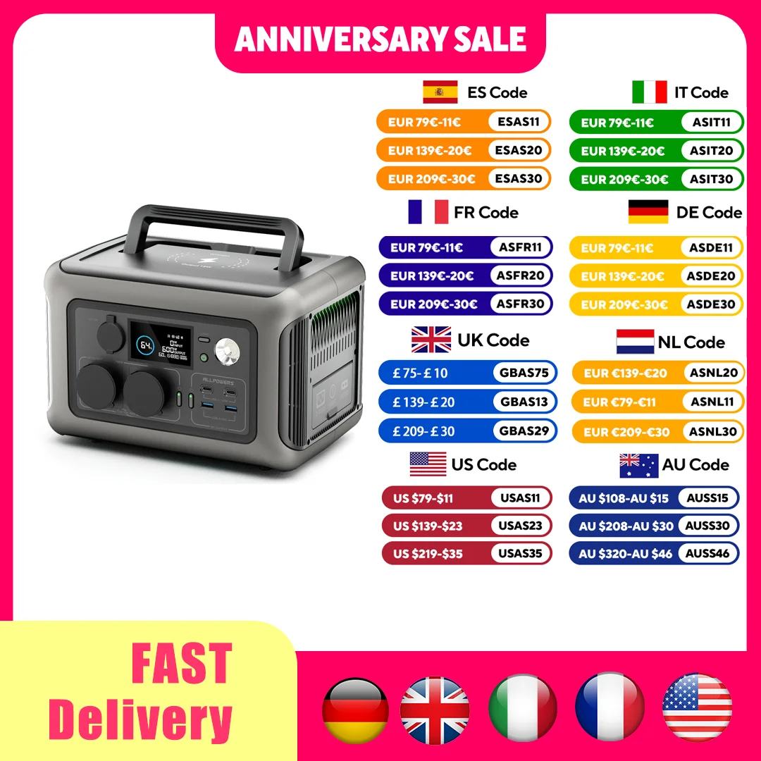 Przenośna stacja zasilania ALLPOWERS R600