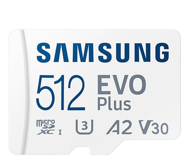 Karta Pamięci Samsung 512GB microSDXC EVO Plus 160MB/s (2024) [Wstrząsoodporność / Wodoodporność / 10 lat gwarancji]