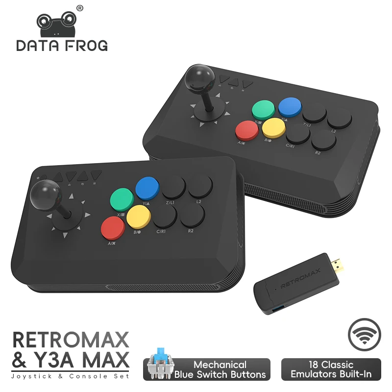 Data Frog Bezprzewodowy joystick Y3A Max Arcade Stick Fight do komputera PC, TV i dekodera