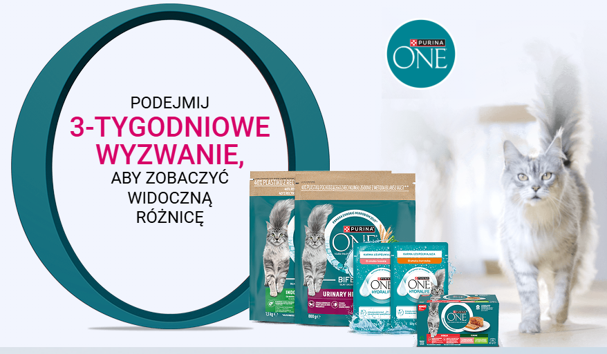 Karma za opinie - Purina One dla kotów - 1,6kg suchej + 4 puszki 85g + 2 saszetki 50g
