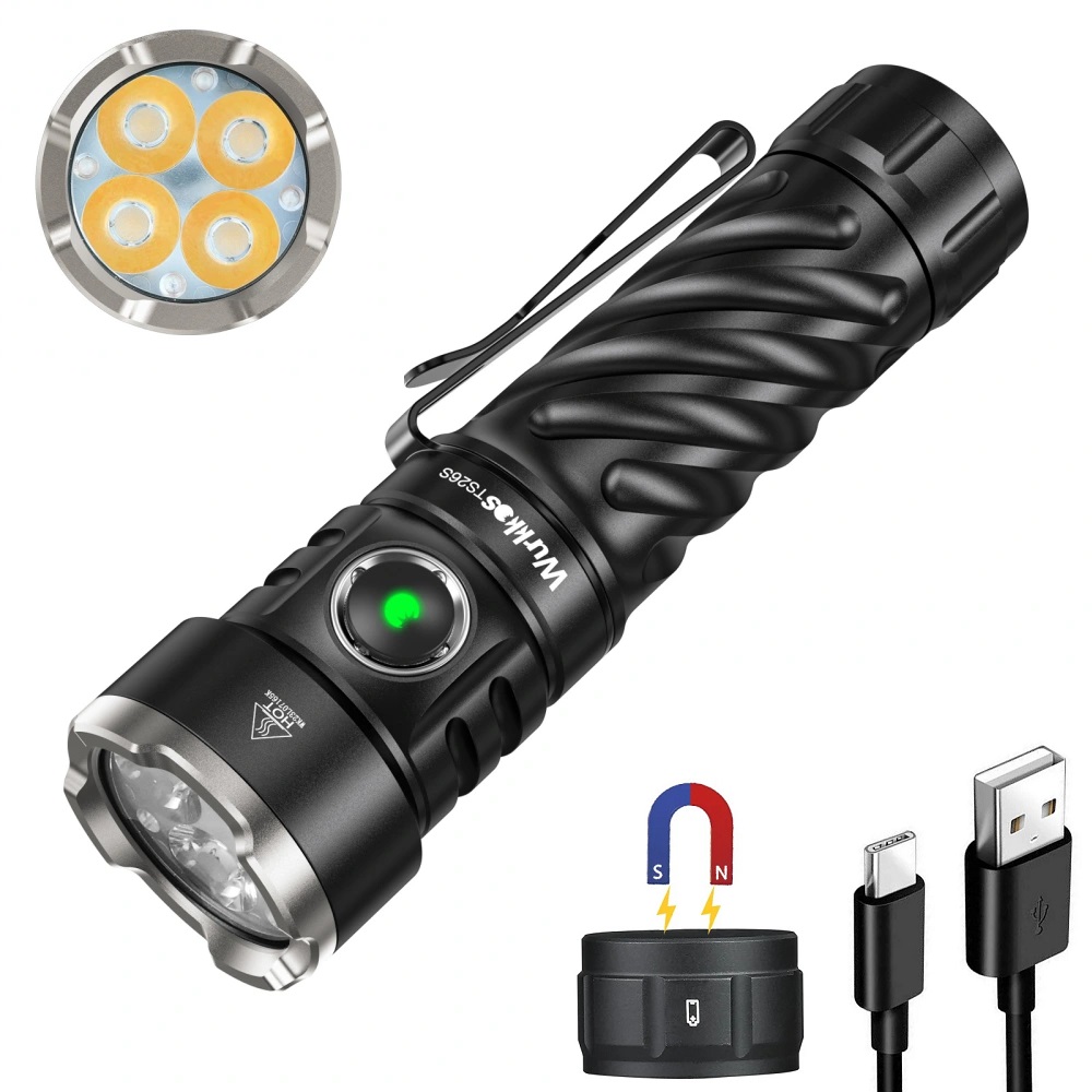 Latarka Wurkkos TS26S 3100lm + akumulator 5000mAh - 4x dioda Nichia 519A 95+ CRI, USB-C, funkcja powerbank (możliwe ~90zł)