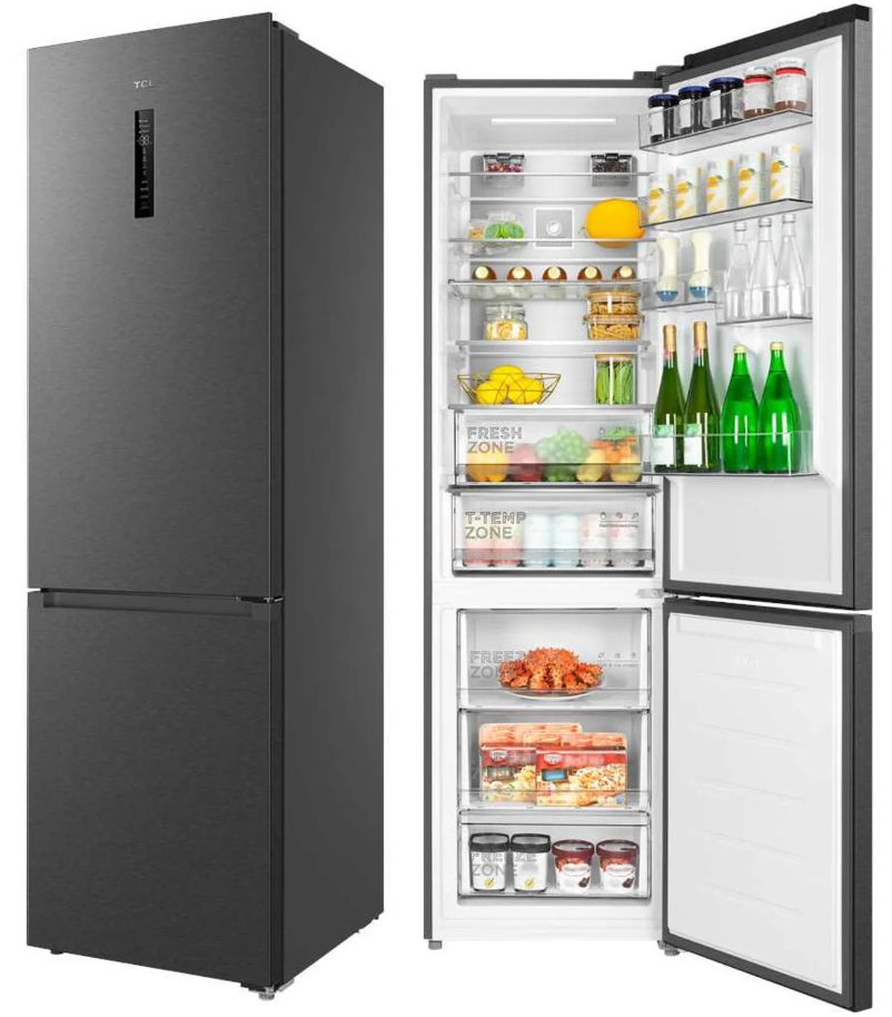Lodówka TCL RP382BXD0 No Frost 203cm Fresh Zone