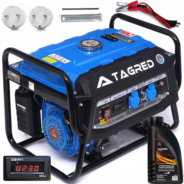 AGREGAT PRĄDOTWÓRCZY PRĄDU TAGRED 3500W AVR + OLEJ